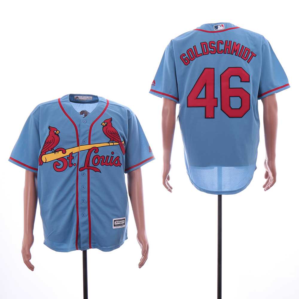 Cardinals 46 Paul Goldschmidt Light Blue Cool Base Jersey Sguo,We sell and wholesale Cardinals 46 Paul Goldschmidt Light Blue Cool Base Jersey Sguo on line form chian!